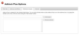 AdBlock Plus - Whitelist